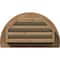 Ekena Millwork Half Round Gable Vent Functional Western Red Cedar Gable Vent w/1" x 4" Flat Trim Frame, 16"W x 08"H GVWHR16X0801SFUWR - alternate 3